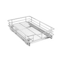 Kitchen storage cabinet system pull-out metal basket